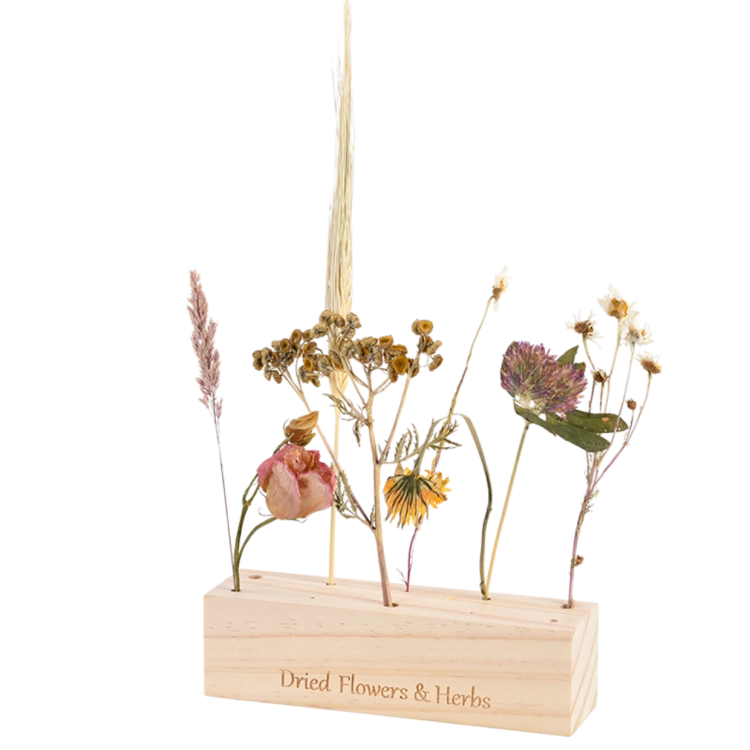 Wooden dried flowers stand - medium