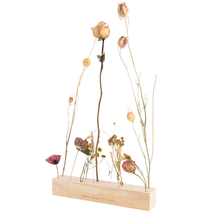 Wooden dried flowers stand - large