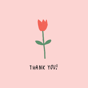 Greeting card "Thank You"