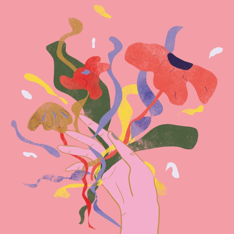 Greeting card "Flower Power"