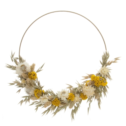 Set von Trockenblumen für Kranz