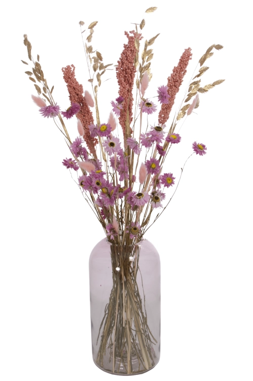 Set von Trockenblumen für Vase - Lagurus, Acroclinium, Chasmanthium, Sorghum