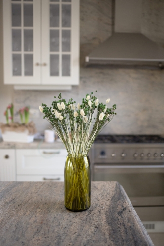 Dried green Linum (Flax) - bunch - dried flowers