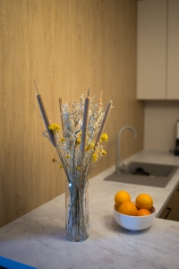 Set von Trockenblumen für Vase - Rohrkolben, Sanfordii, Hafer, Flachs