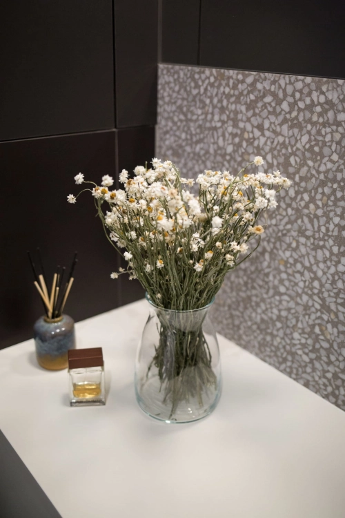 Getrocknete Papierknöpfchen (Ammobium) - Strauß - Trockenblumen