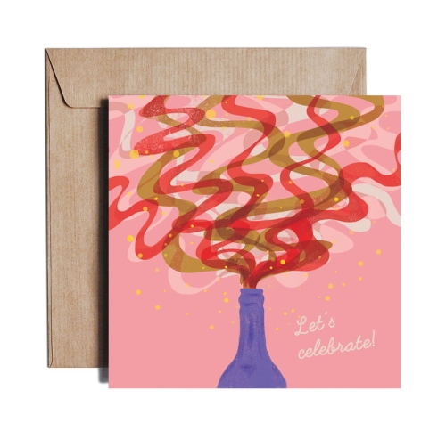 Greeting card "Let's celebrate"