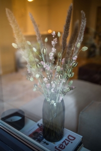 Set von Trockenblumen für Vase - Nigella, Rittersporne, Phalaris, Pampasgras