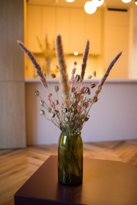 Set von Trockenblumen für Vase - Nigella, Rittersporne, Phalaris, Pampasgras