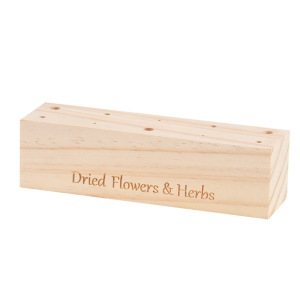 Set von natürlich Trockenblumen + Holzständer, mittel