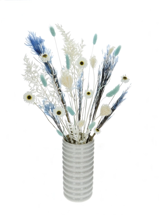 Set von Trockenblumen für Vase - Ruscus, Lagurus, Acroclinium, Fenchel, Ziergras
