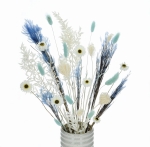 Set von Trockenblumen für Vase - Ruscus, Lagurus, Acroclinium, Fenchel, Ziergras