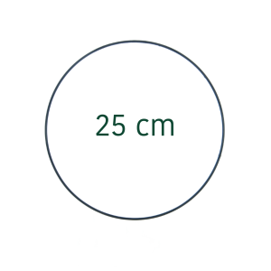 Czarna, metalowa obręcz (koło, baza) do wianka, makramy 25 cm
