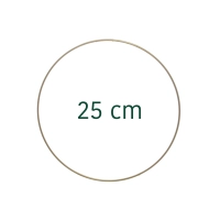 Golden metal hoop - macrame, wreath base 25 cm