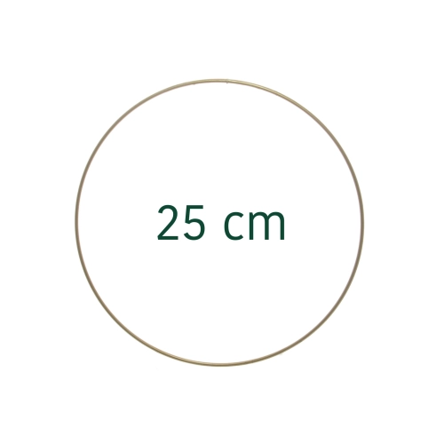 Golden metal hoop - macrame, wreath base 25 cm
