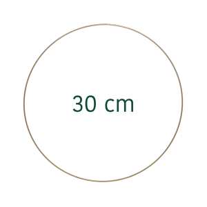 Złota, metalowa obręcz (koło, baza) do wianka, makramy 30 cm