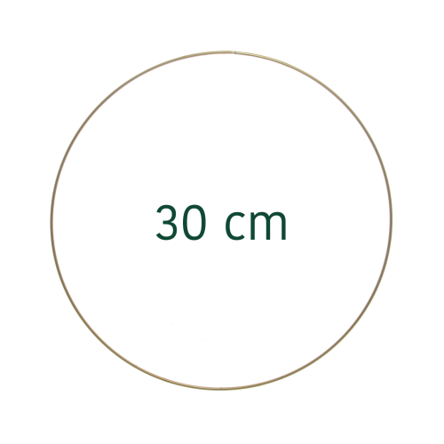 Golden metal hoop - macrame, wreath base 30 cm