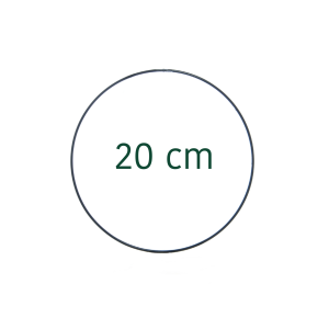 Czarna, metalowa obręcz (koło, baza) do wianka, makramy 20 cm