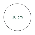 Kranzreifen, schwarz - 30 cm