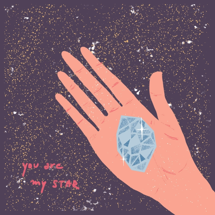 Greeting card "You're my star"