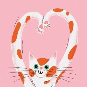 Grußkarte "Purr Love"