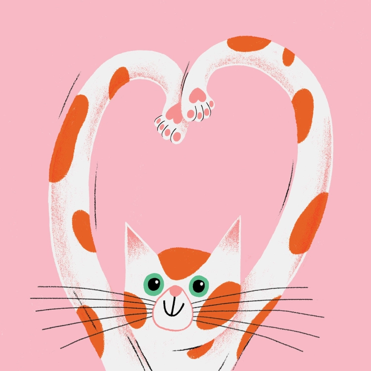 Grußkarte "Purr Love"