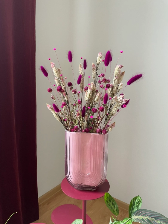 Set von Trockenblumen für Vase - Celosia, Gomphrena, Lagurus, Glixia