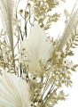 Set von Trockenblumen für Vase - Ruscus, Palmblatt, Stipa, Papierknöpfchen