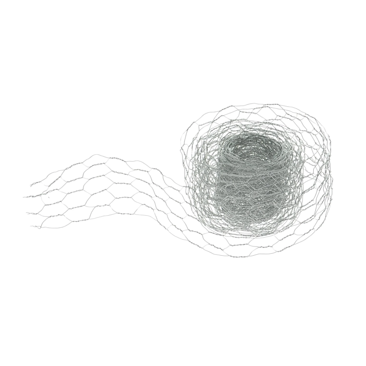 Silver hexagonal florist net 5 cm x 5 m