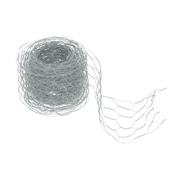 Silver hexagonal florist net 5 cm x 5 m