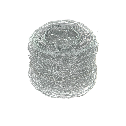 Silver hexagonal florist net 5 cm x 5 m