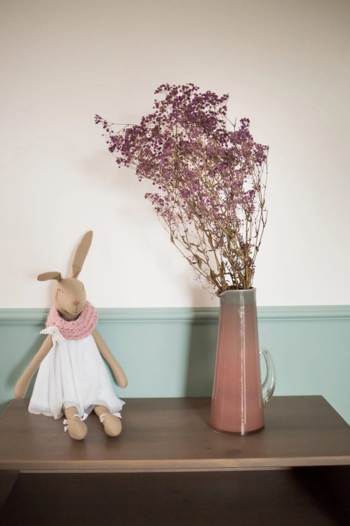 Dried violet gypsophila - bunch - dried flowers