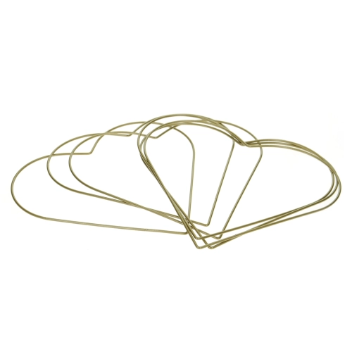 Golden heart metal hoop - macrame, wreath base