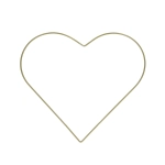 Golden heart metal hoop - macrame, wreath base