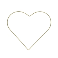 Golden heart metal hoop - macrame, wreath base