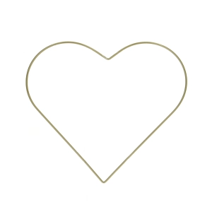 Golden heart metal hoop - macrame, wreath base