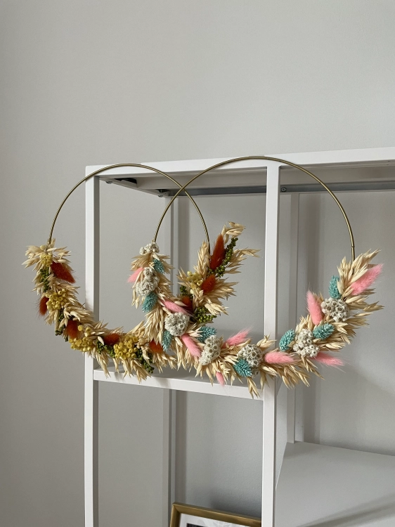 Trockenblumenset für einen Kranz