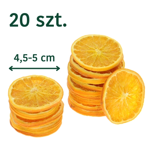Getrocknete Orangenscheiben für die Dekoration - 20 Stück