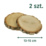 Slices of oak wood for decoration - 2 pcs