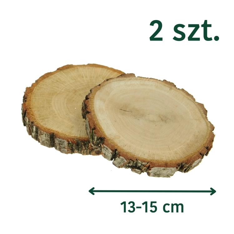 Slices of oak wood for decoration - 2 pcs