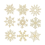 Schneeflocken aus Holz für die Dekoration - 9 Stück