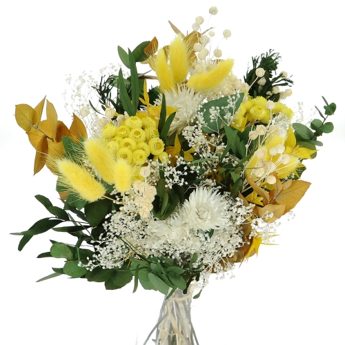 Dried flowers bouquet - yellow