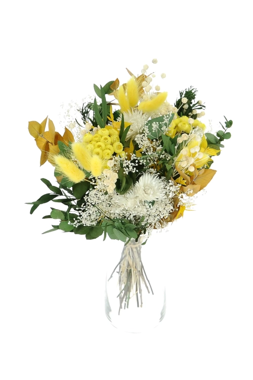 Dried flowers bouquet - yellow