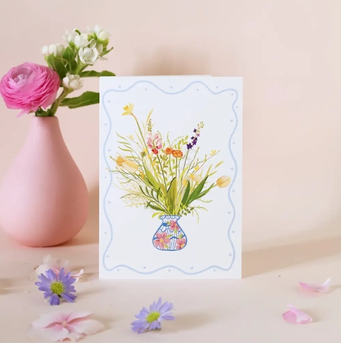 Greeting card "Fresh Flowers"
