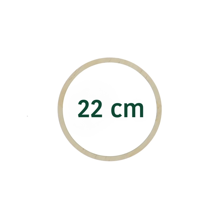 Drewniana obręcz (koło, baza) do wianka, makramy 22 cm