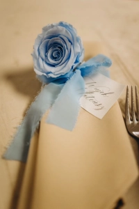 Everlasting rose (preserved) blue - large