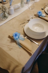 Everlasting rose (preserved) blue - large