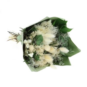 Dried flowers bouquet - white, standard