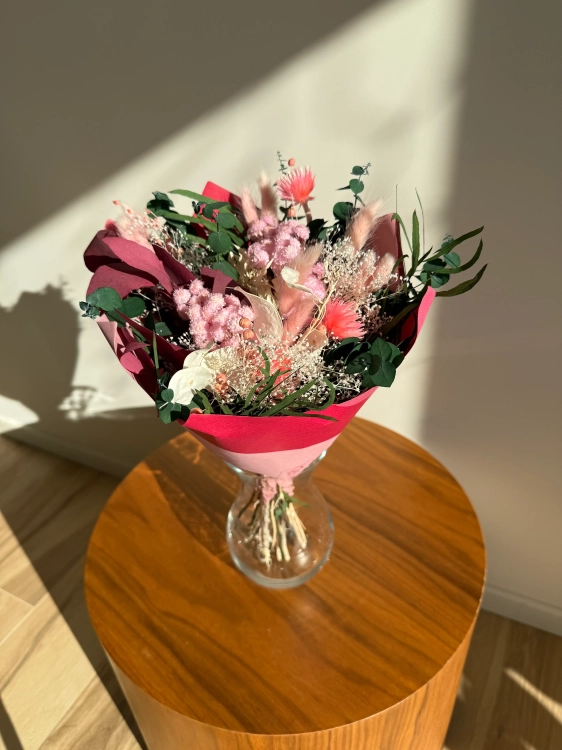 Dried flowers bouquet - pink