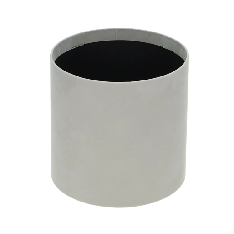 Velour flower box - grey - 15x15 cm