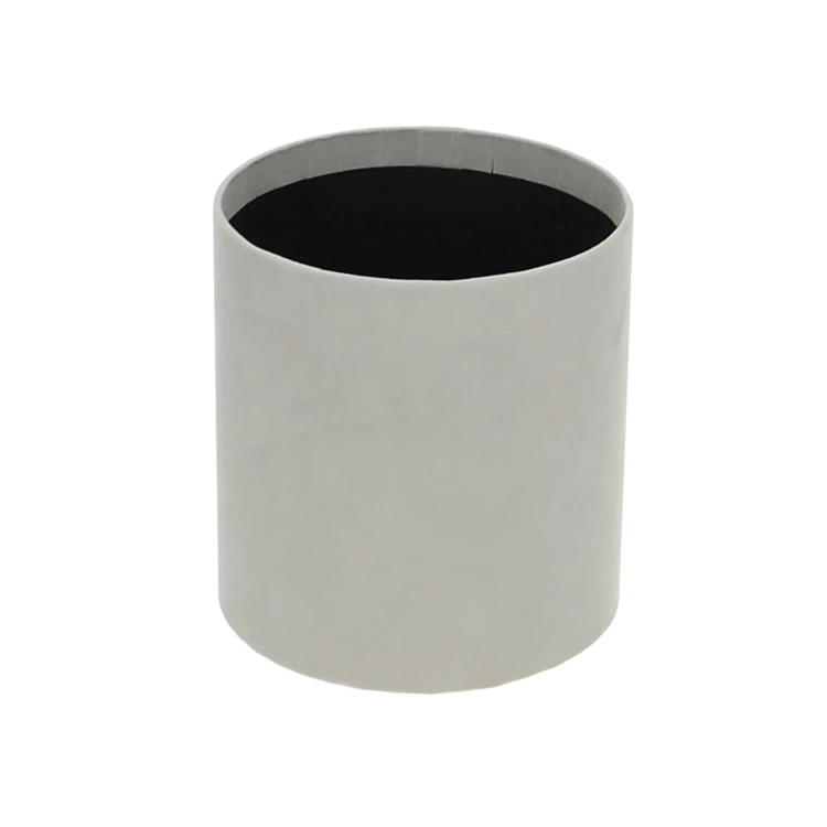 Velour flower box - grey - 12x13 cm